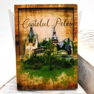Peles Castle Travel Magnet Romania Wood Souvenir Fridge Decor Castelul Peles‎ 3D